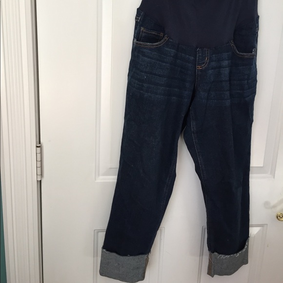 MATERNITY DENIM CAPRI JEANS SZ L MOTHERHOOD